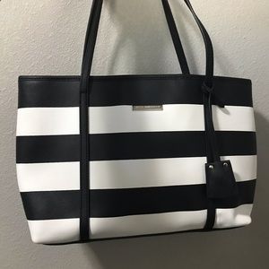 Dana Buchman Black & white stripe purse
